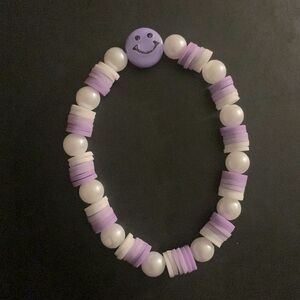 Purple smiley face bracelet